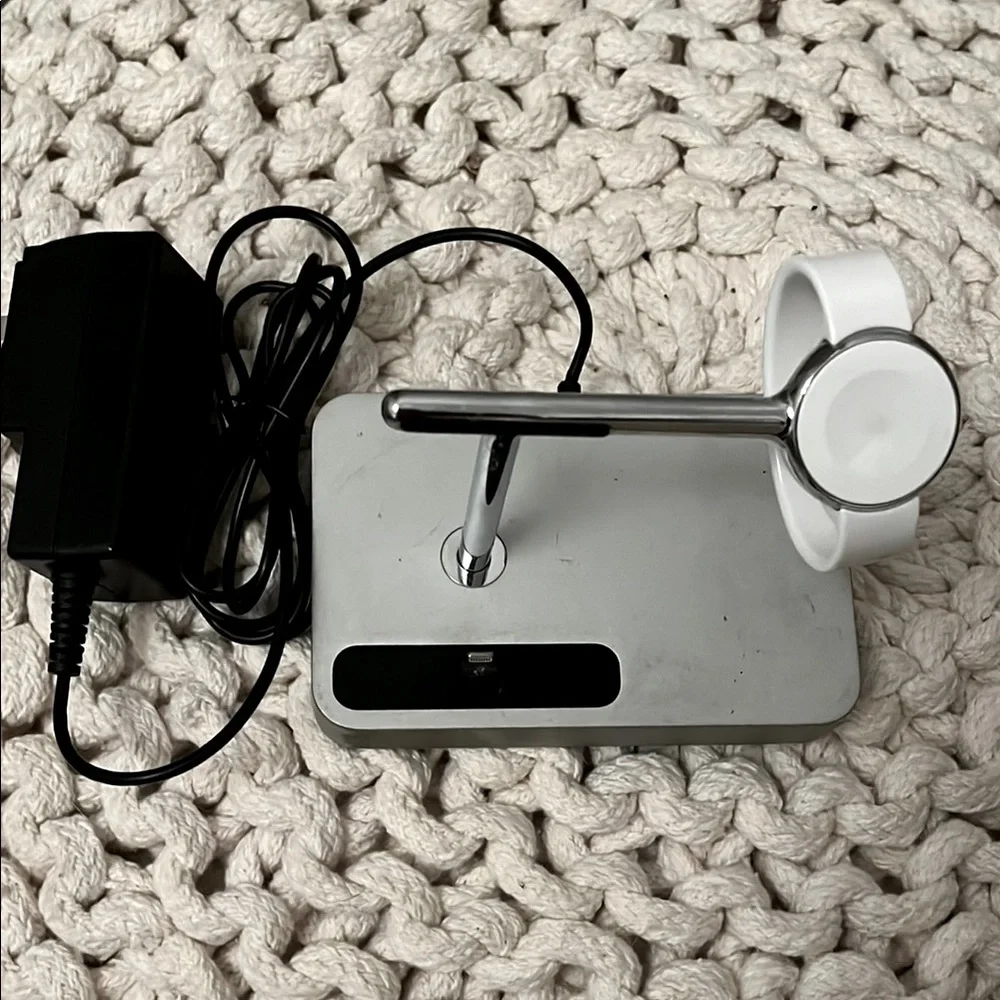 Silver and White Charging Dock